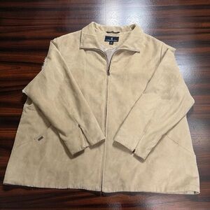 LONDON FOG All Weather Suede Men's  Jacket
Vegan Suede 
Zip Up
Size 3XL
Tan